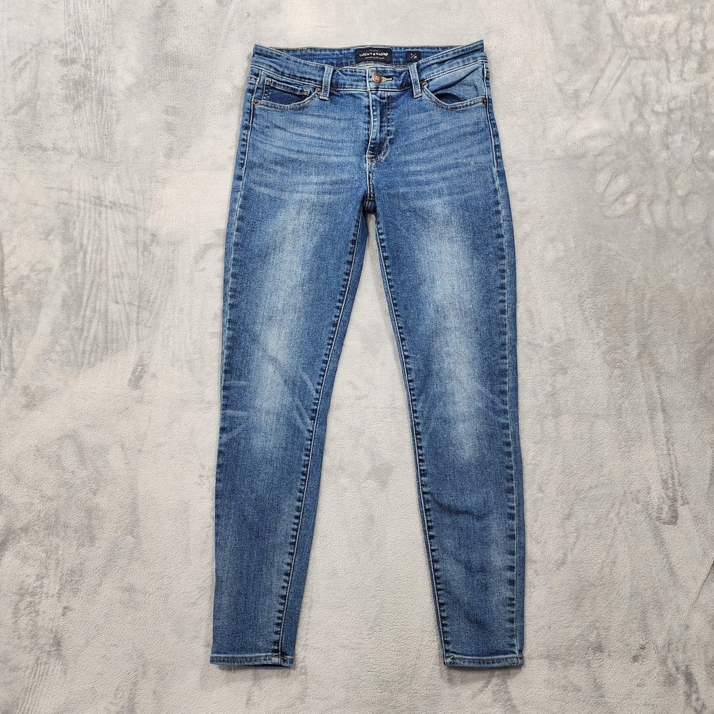 Lucky Brand Jeans Womens 6 Blue Mid Rise Ava Super Skinny Stretch Denim Casual